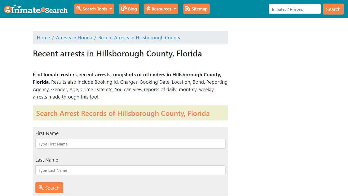 Recent arrests in Hillsborough County, Florida | Mugshots, Rosters ...